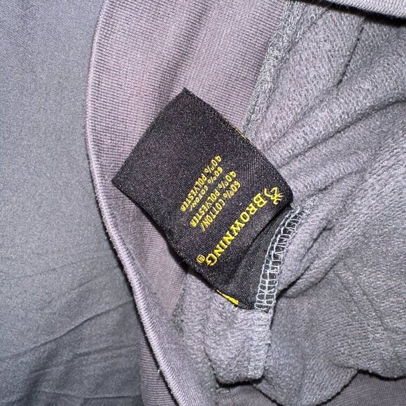 Browning | Grey Hoodie w Pink Camouflage Logo Women Medium Hunting - Picture 10 of 11